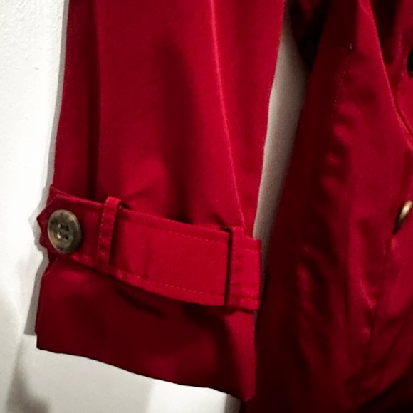 Calvin Klein Elegant Burgundy Trench Coat - Picture 5 of 6